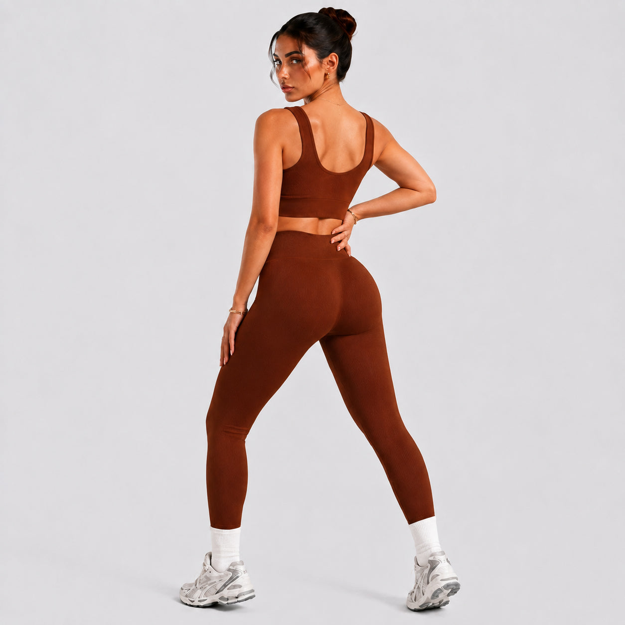Conjunto Fitness Feminino 2 Peças | Top + Legging Cintura Alta